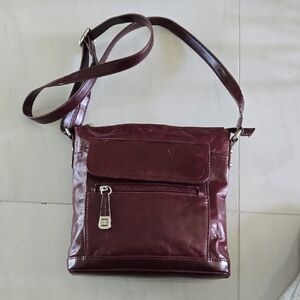 Giani Bernini Elegant Burgundy Leather Crossbody Bag